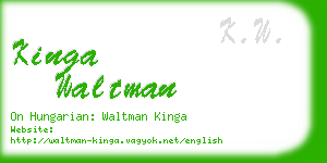 kinga waltman business card